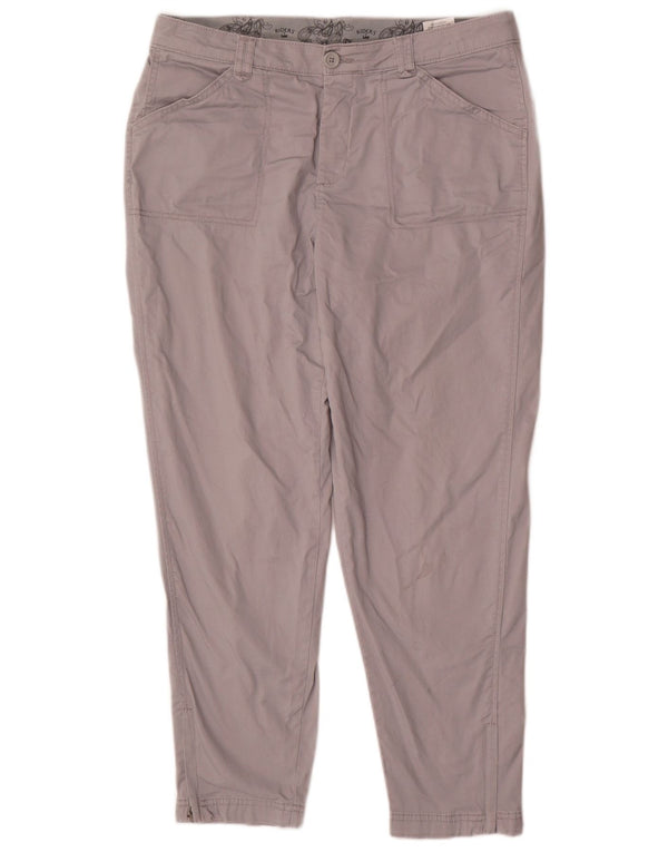 Lee Womens Riders Slim παντελόνι Chino US 12 Large W34 L27 Γκρι βαμβακερό