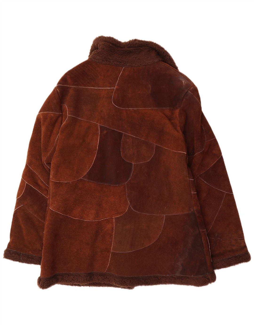 Γυναικείο Shearling Jacket VINTAGE UK 14 Medium Brown