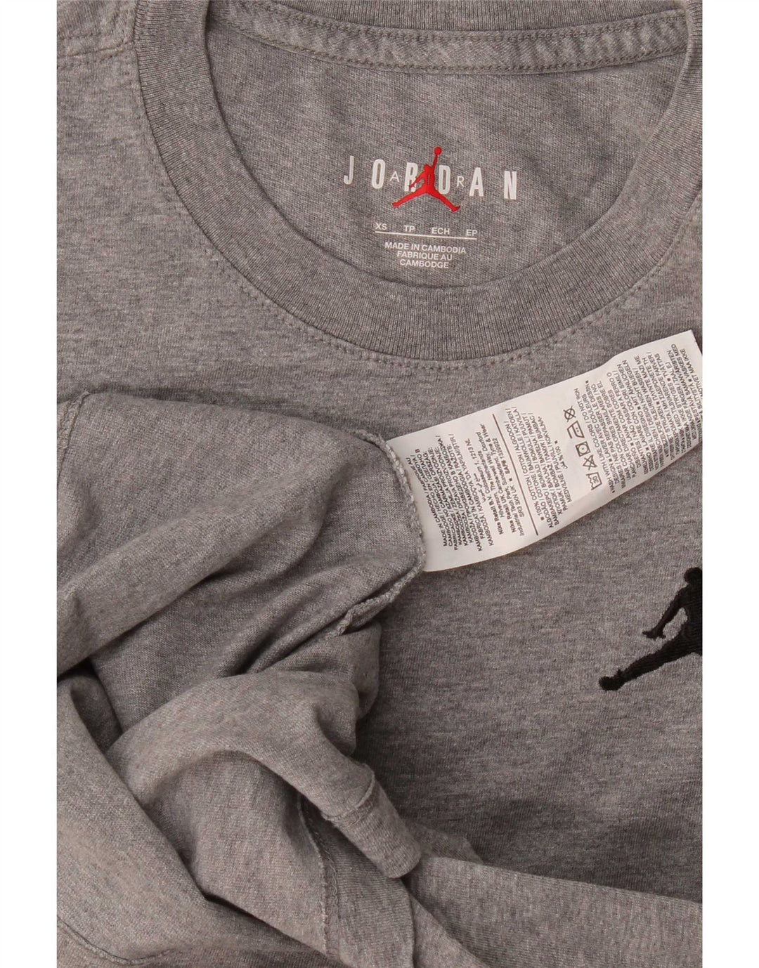 Jordan Ανδρικό T-Shirt Top XS Γκρι βαμβακερό