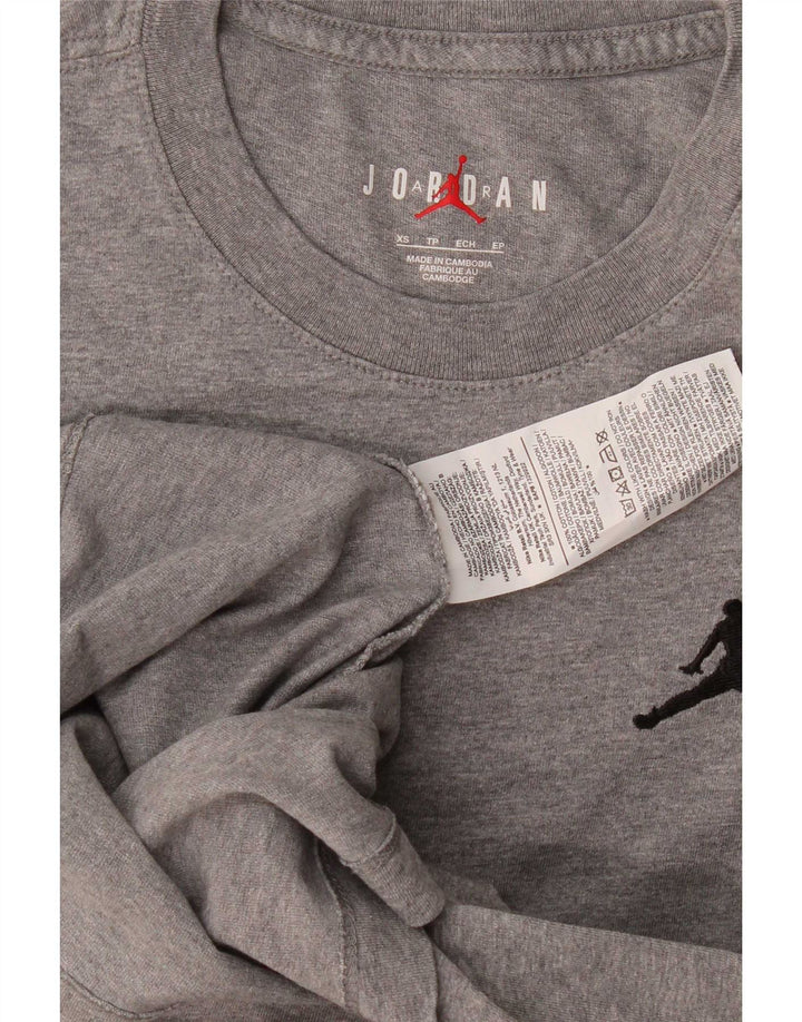 Jordan Ανδρικό T-Shirt Top XS Γκρι βαμβακερό