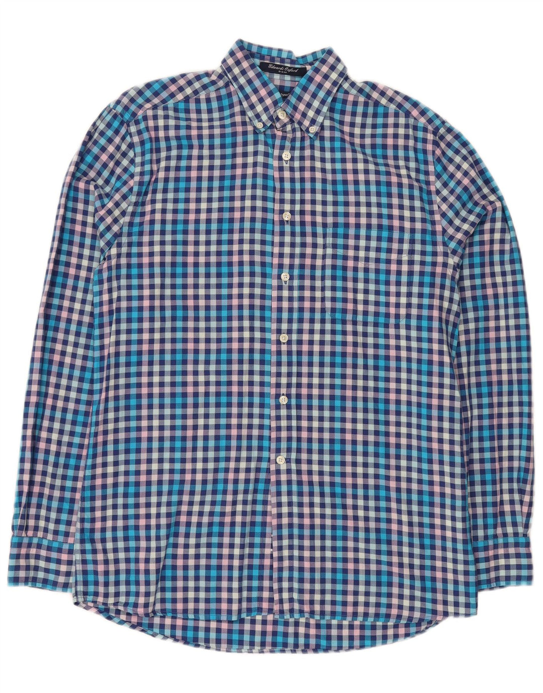 Ανδρικό πουκάμισο Gant E-Z Fit Medium Blue Gingham Cotton