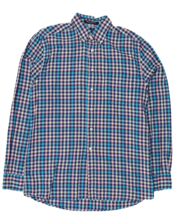 Ανδρικό πουκάμισο Gant E-Z Fit Medium Blue Gingham Cotton