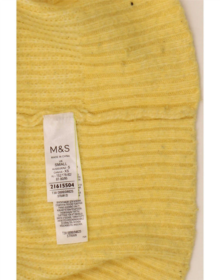 Marks & Spencer Γυναικείο πουλόβερ με λαιμό χελώνα UK 10 Small Yellow