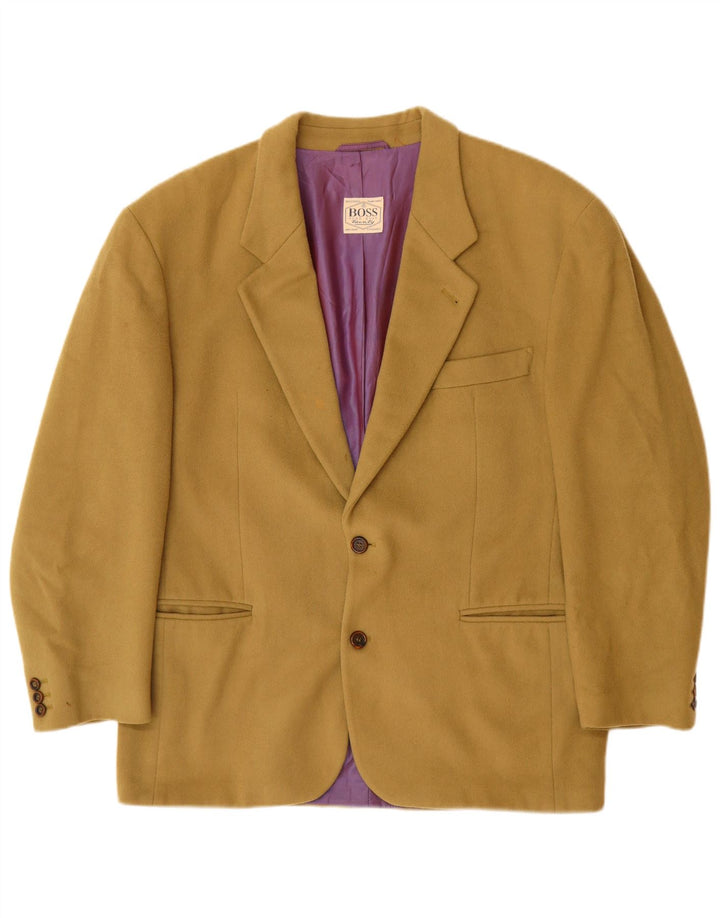 HUGO BOSS Ανδρικό μπουφάν σακάκι με 2 κουμπιά EU 52 XL Μπεζ μαλλί