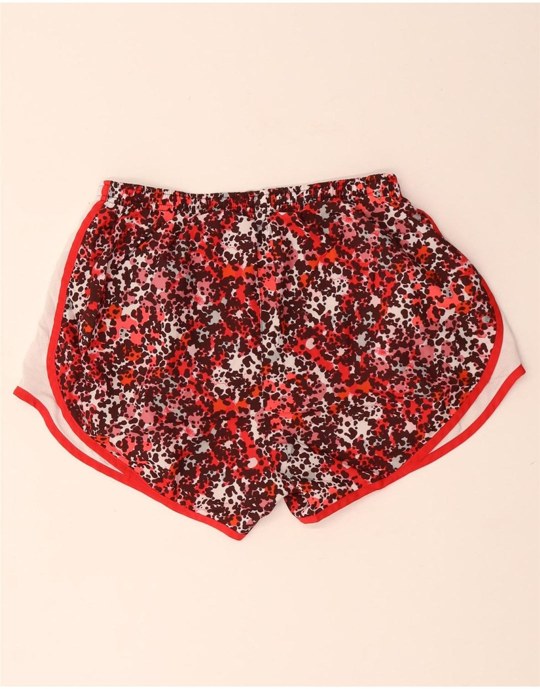 Γυναικείο αθλητικό σορτς NIKE Dri Fit UK 14 με μεσαίο κόκκινο ζωικό τύπωμα πολυεστέρας