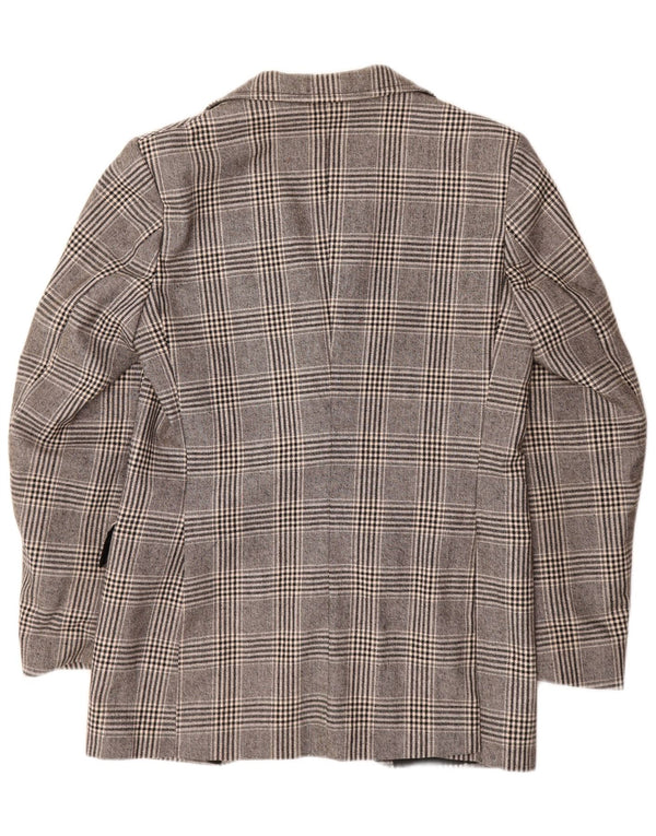Vintage Ανδρικό σακάκι με 2 κουμπιά σακάκι UK 38 Medium Grey Check Polyester