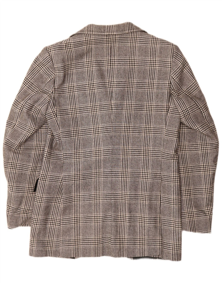 Vintage Ανδρικό σακάκι με 2 κουμπιά σακάκι UK 38 Medium Grey Check Polyester