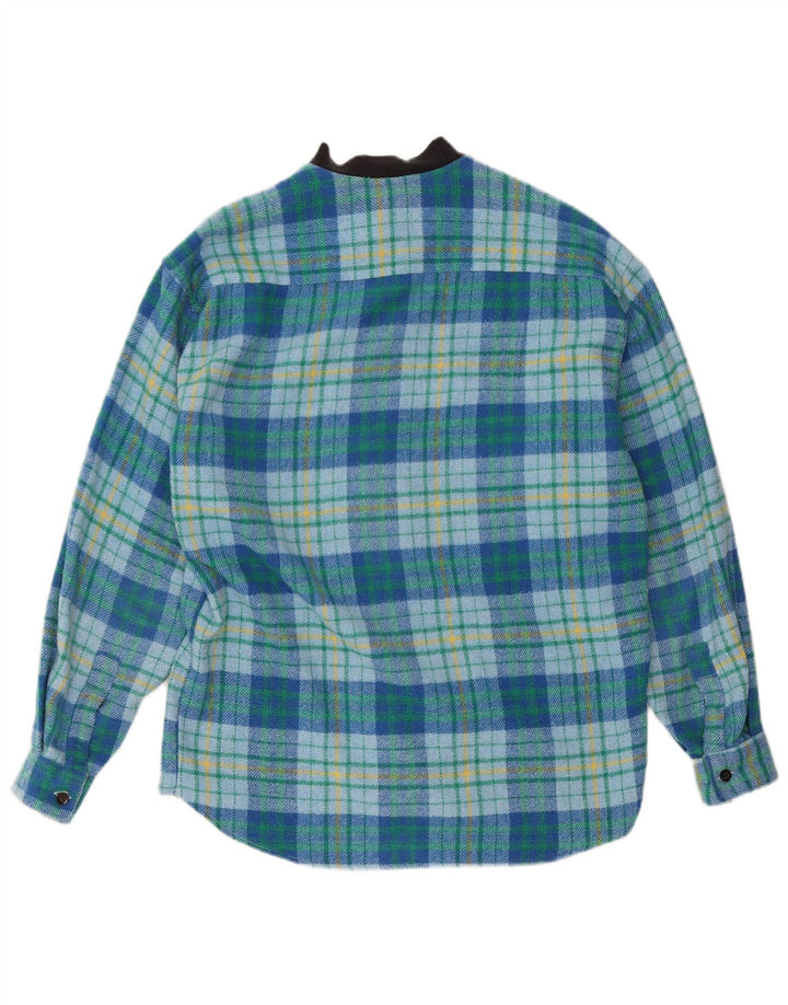 Ανδρικό φανελένιο πουκάμισο Mac Fashion, μεσαίο μπλε καρό μαλλί