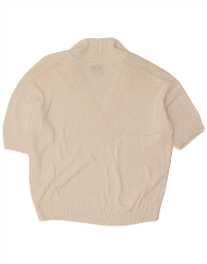 Massimo Dutti Γυναικείο πουλόβερ με λαιμό polo UK 16 Large White