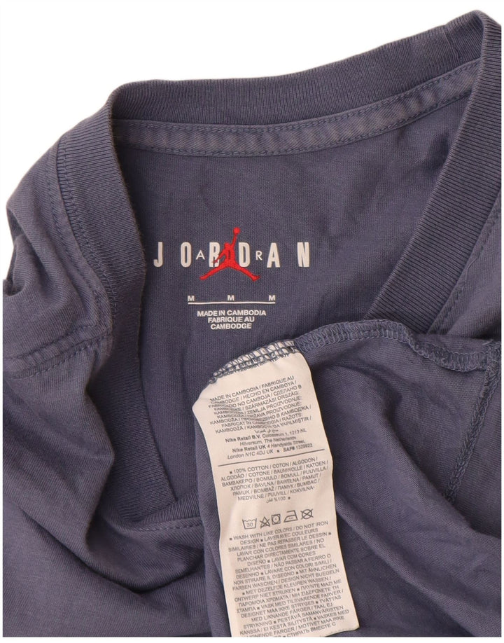 Ανδρικό γραφικό μπλουζάκι Jordan, Μπλουζάκι, μεσαίο μπλε, βαμβακερό
