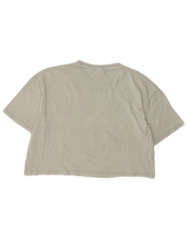 ZARA Girls Crop Graphic T-Shirt Top 13-14 Years Grey