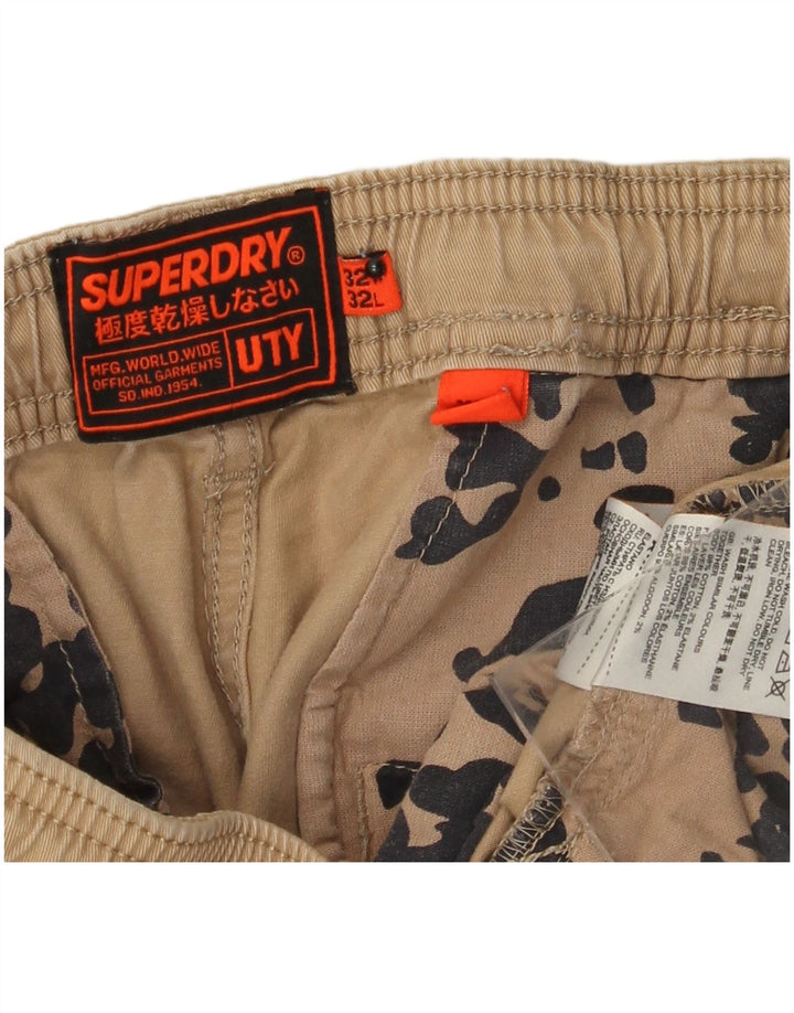 Ανδρικό ίσιο παντελόνι Cargo SUPERDRY W32 L29 Μπεζ βαμβακερό