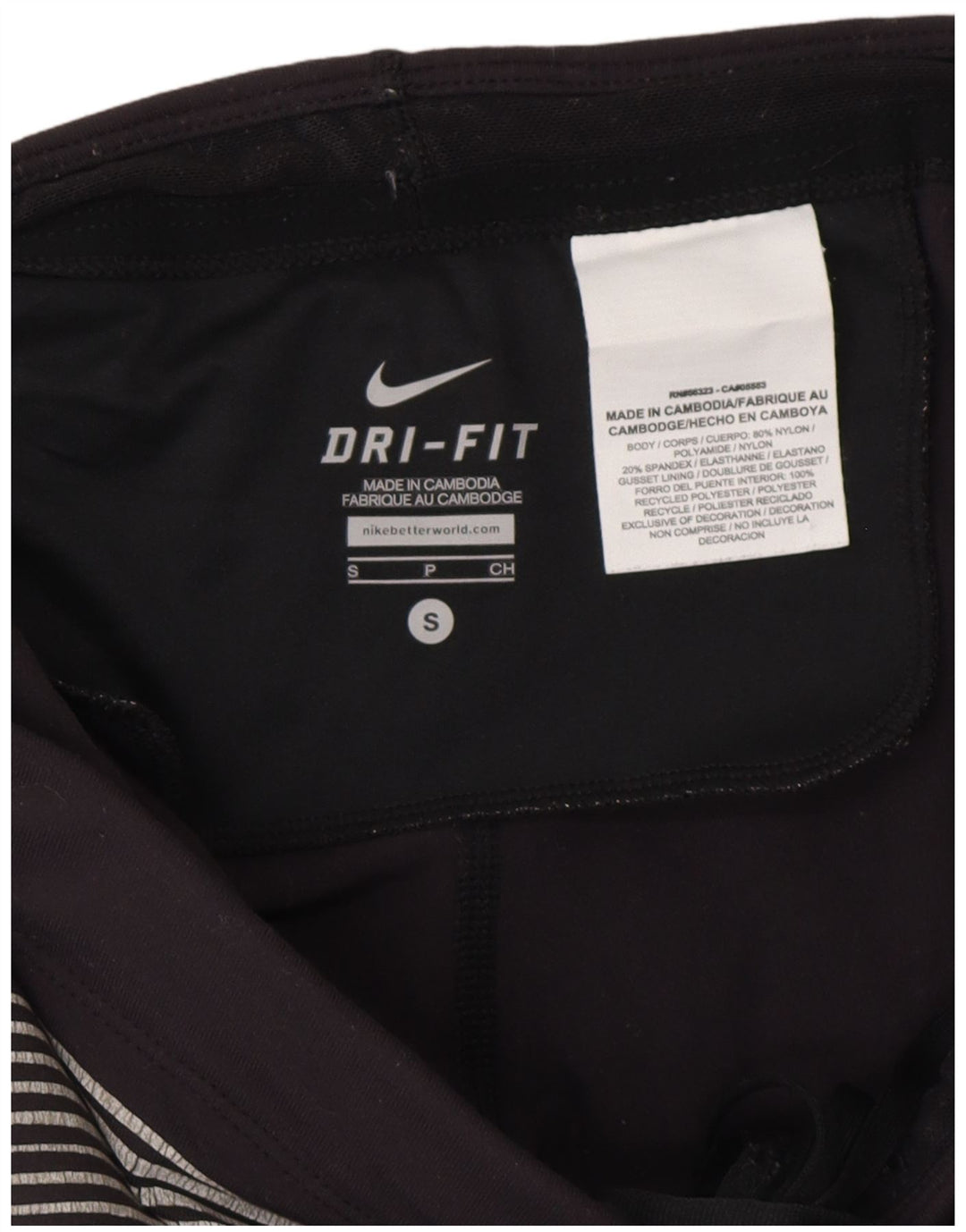Γυναικείο κολάν NIKE Dri Fit UK 8 Small Grey Pinstripe Nylon