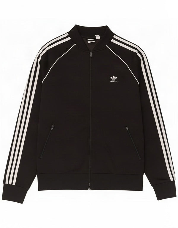 Adidas Γυναικεία αθλητική φόρμα Top Jacket UK 18 XL Black Cotton Sports