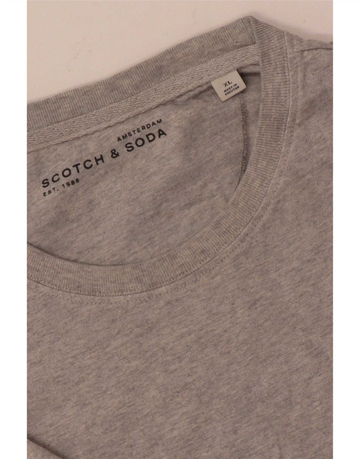Ανδρικό T-Shirt Scotch & Soda Top XL Grey Flecked
