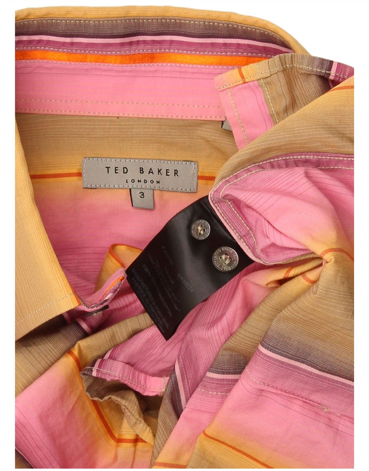 Ανδρικό πουκάμισο Ted Baker Μέγεθος 3, Βαμβακερό μεσαίο πολύχρωμο ριγέ