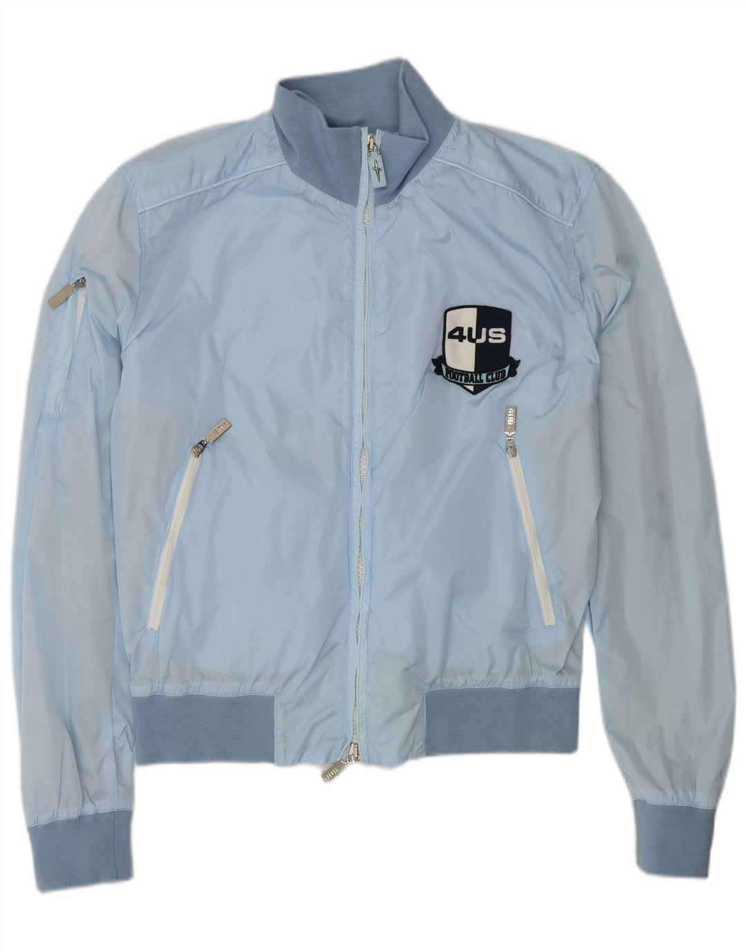 Cesare Paciotti 4US Ανδρικό μπουφάν Bomber IT 48 Medium Blue Polyamide