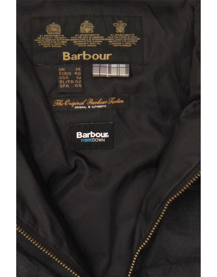 Barbour Γυναικείο παλτό UK 14 Large Black Ψαροκόκαλο