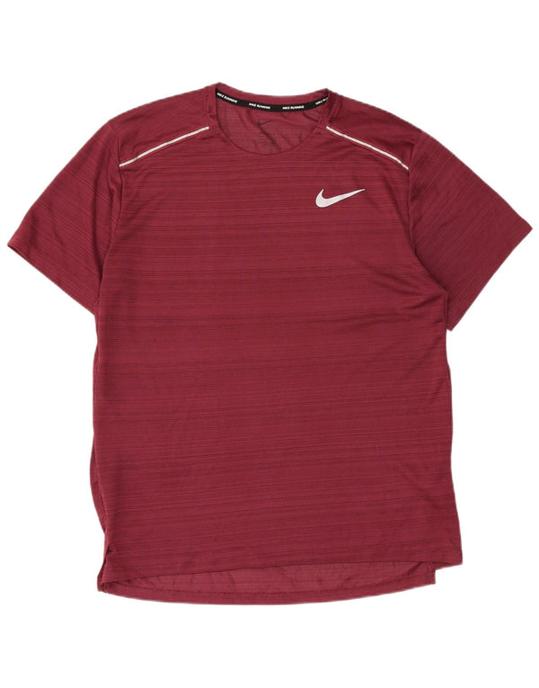 Ανδρικό T-Shirt Nike Dri Fit Top Large Maroon Pinstripe Polyester