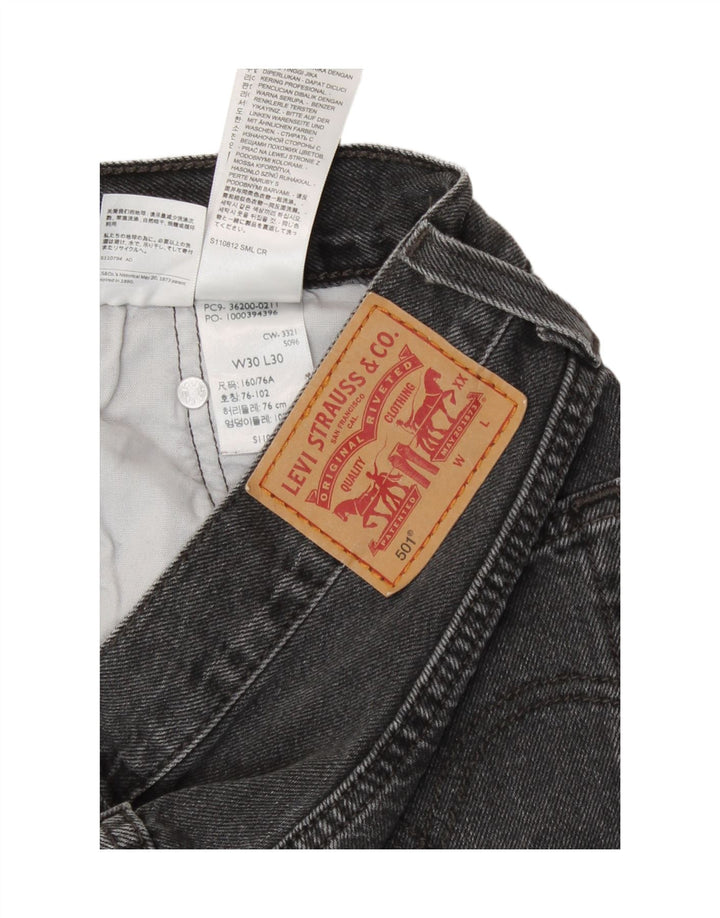 Γυναικείο Levi's 501 Straight Jeans W30 L30 Γκρι βαμβακερό