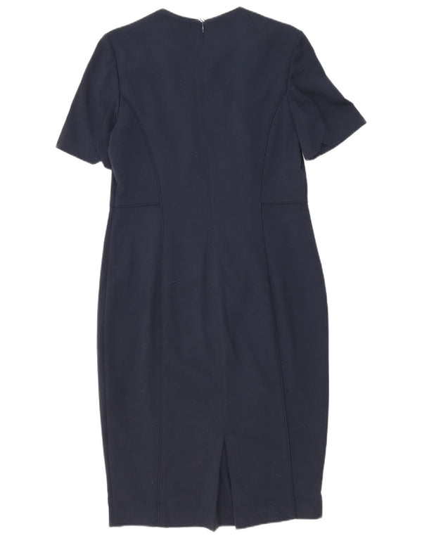 Γυναικείο φόρεμα με θήκη Marks & Spencer UK 14 Large Navy Blue Polyester