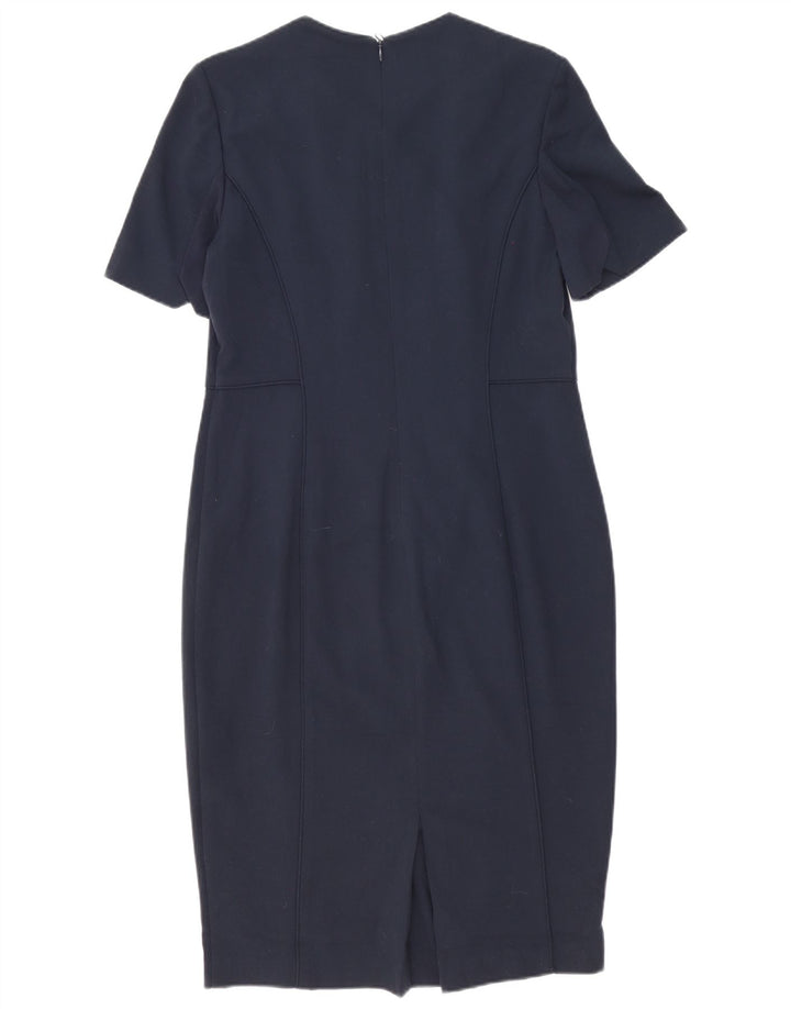 Γυναικείο φόρεμα με θήκη Marks & Spencer UK 14 Large Navy Blue Polyester