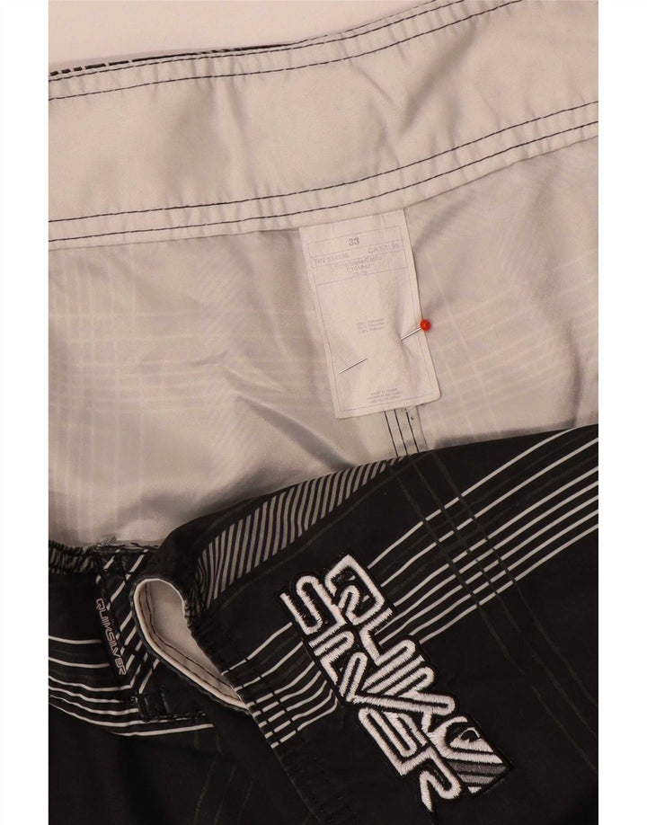 Ανδρικό σορτς κολύμβησης Quiksilver, μεσαίο μαύρο τσεκ πολυεστέρα