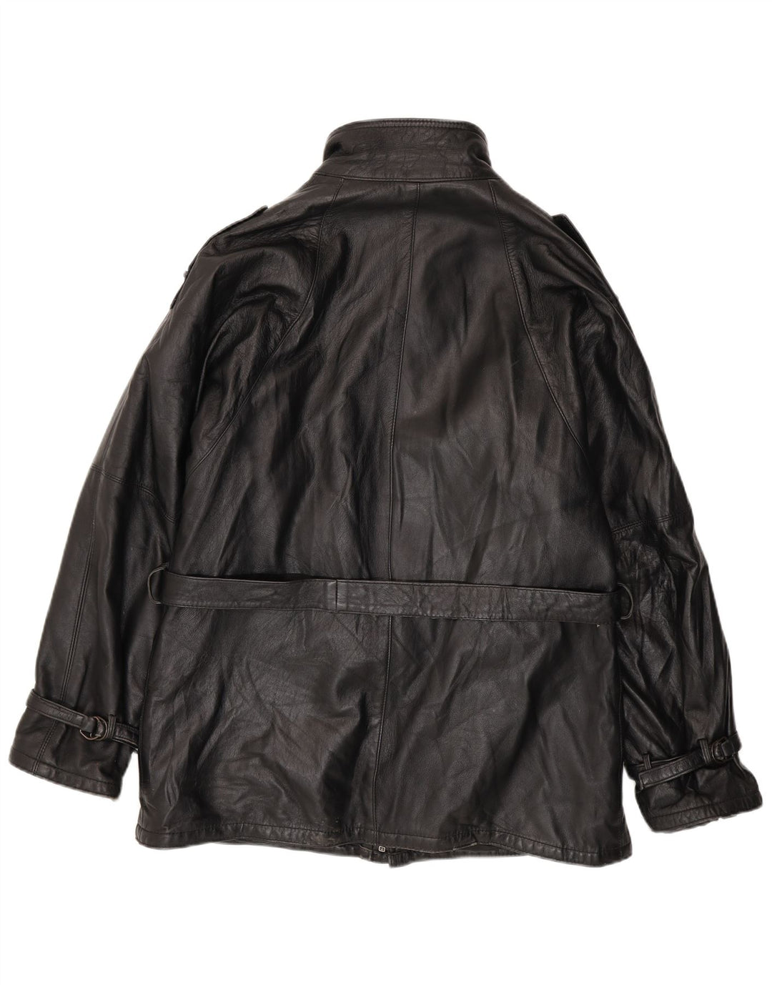 Ανδρικό δερμάτινο μπουφάν VINTAGE Military UK 38 Medium Black Leather