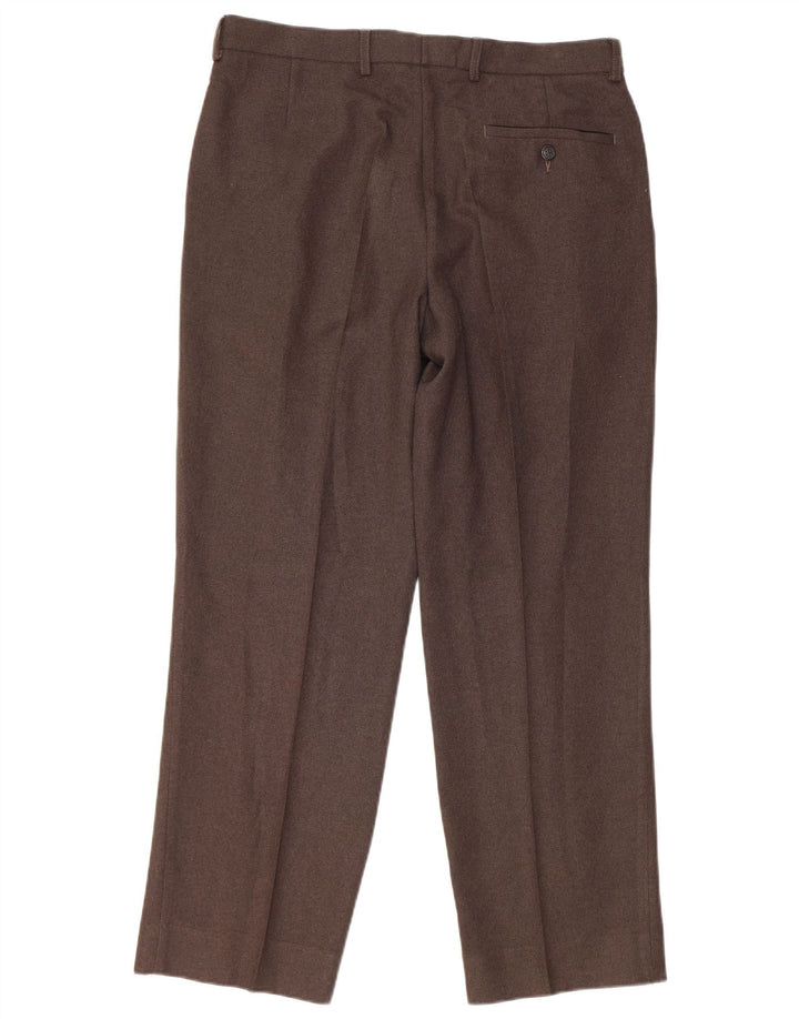 Marks & Spencer Ανδρικό ίσιο παντελόνι Chino W34 L29 Καφέ Πολυεστέρας