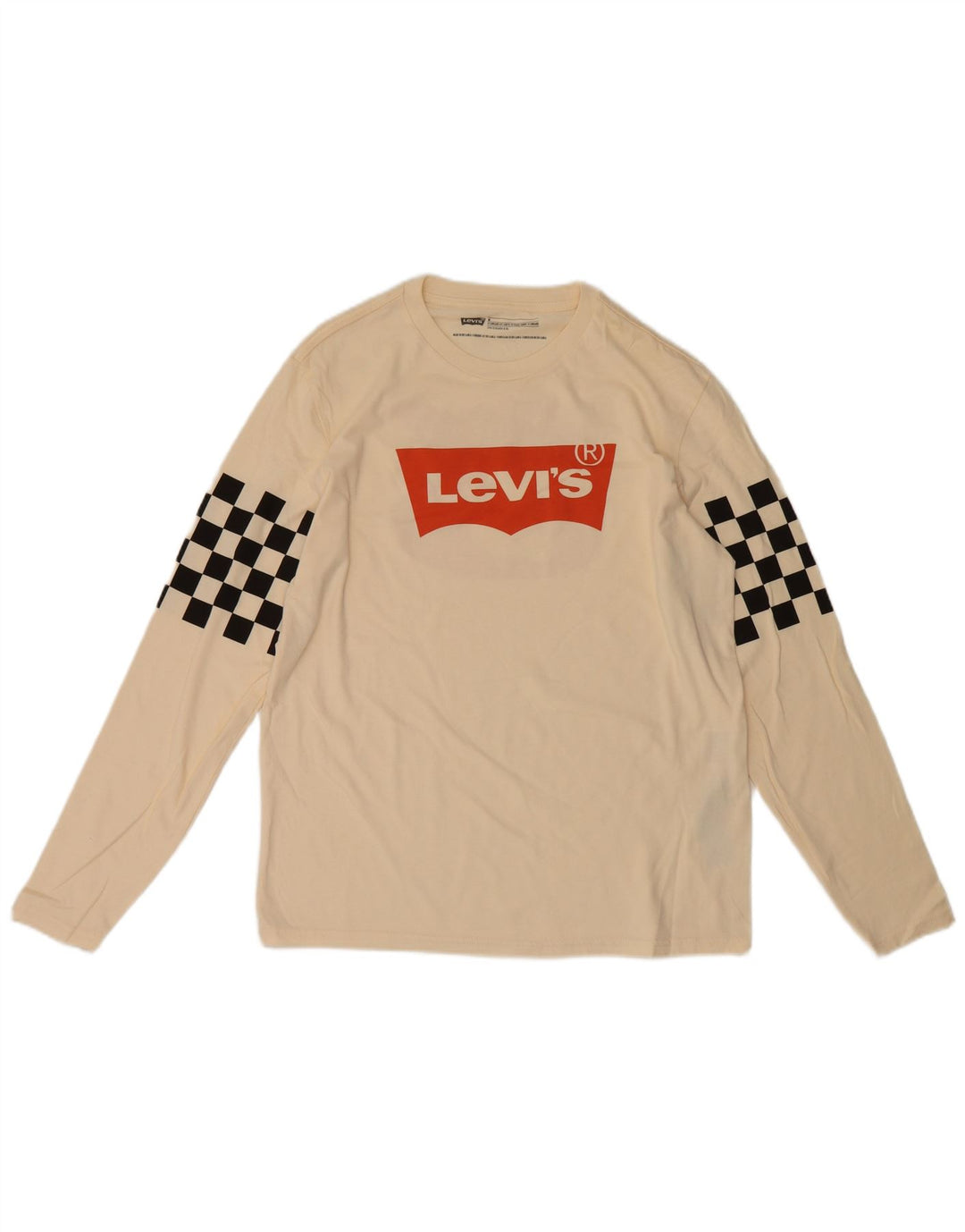 Ανδρικό Levi's Standard Fit Graphic Top Μακρύ μανίκι Μεσαίο σε Λευκό Γεωμετρικό