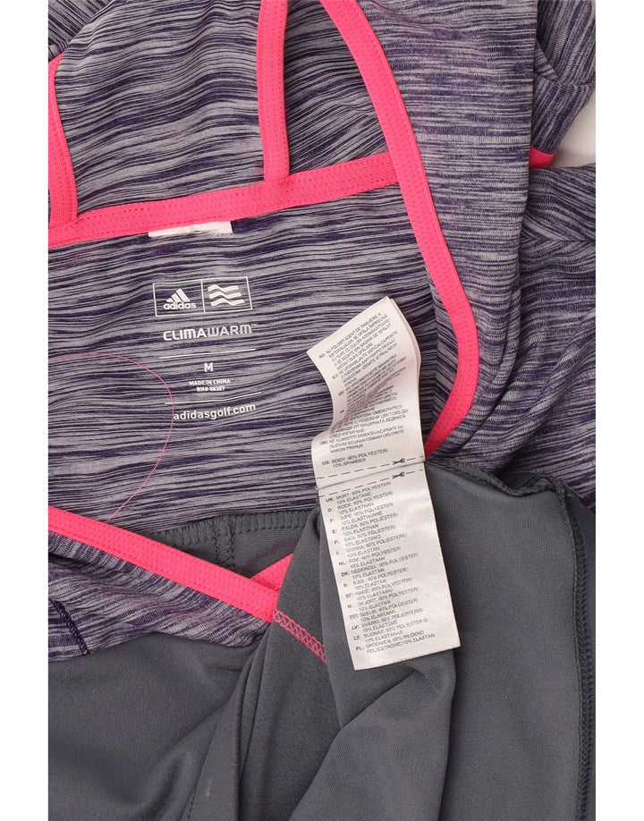 Adidas Γυναικείο Climawarm Top μακρυμάνικο UK 12 Medium Grey Colourblock