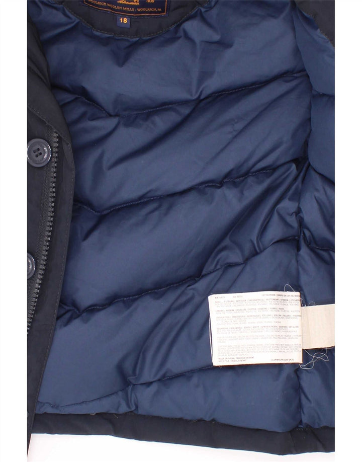 Μπουφάν Woolrich Baby Boys με κουκούλα με επένδυση 12-18 μηνών Navy Blue Polyester