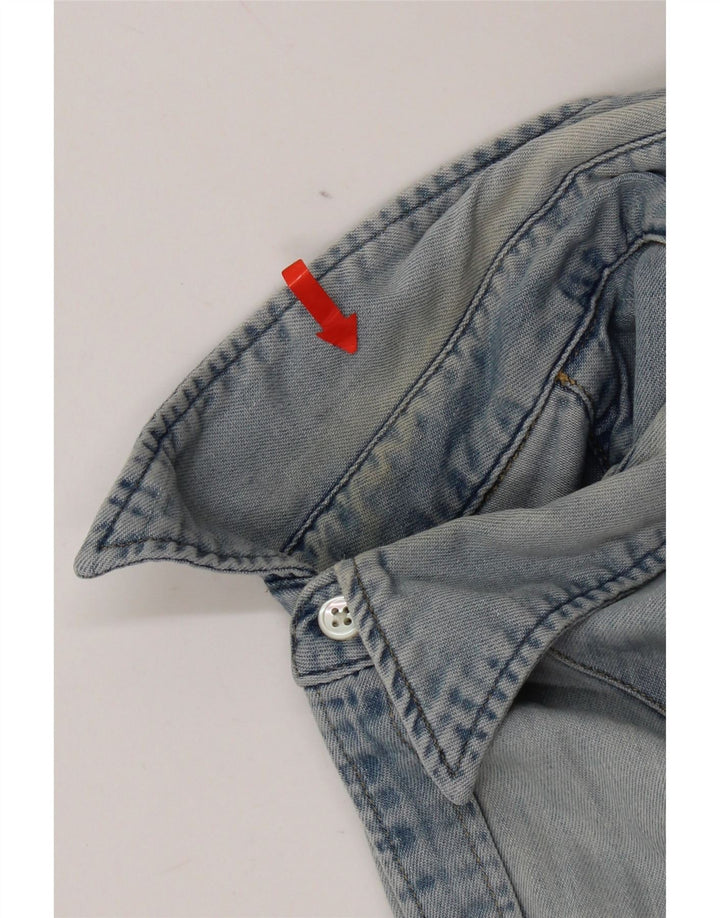 Ανδρικό τζιν πουκάμισο Levi's μεσαίο μπλε βαμβακερό
