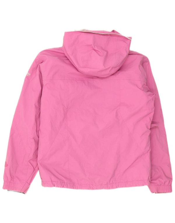 Columbia Γυναικείο μπουφάν βροχής με κουκούλα UK 14 Medium Pink Nylon