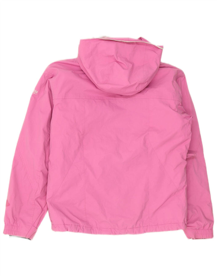 Columbia Γυναικείο μπουφάν βροχής με κουκούλα UK 14 Medium Pink Nylon
