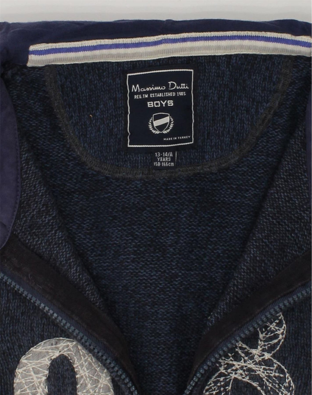 MASSIMO DUTTI Boys Zip Hoodie Sweater 13-14 Years Navy Blue | Vintage Massimo Dutti | Thrift | Second-Hand Massimo Dutti | Used Clothing | Messina Hembry 