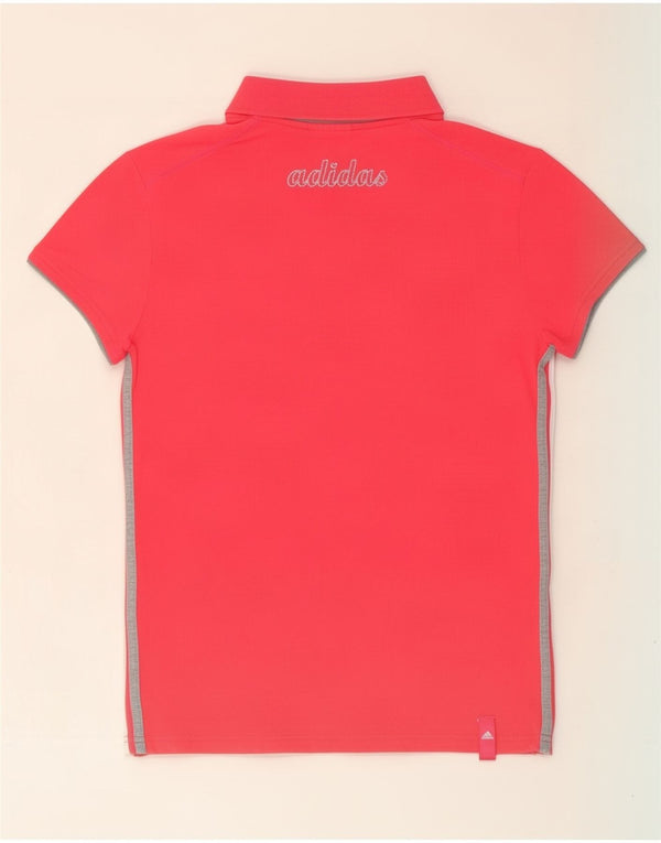 Γυναικείο πουκάμισο Adidas Graphic Polo UK 12 μεσαίο κόκκινο βαμβακερό