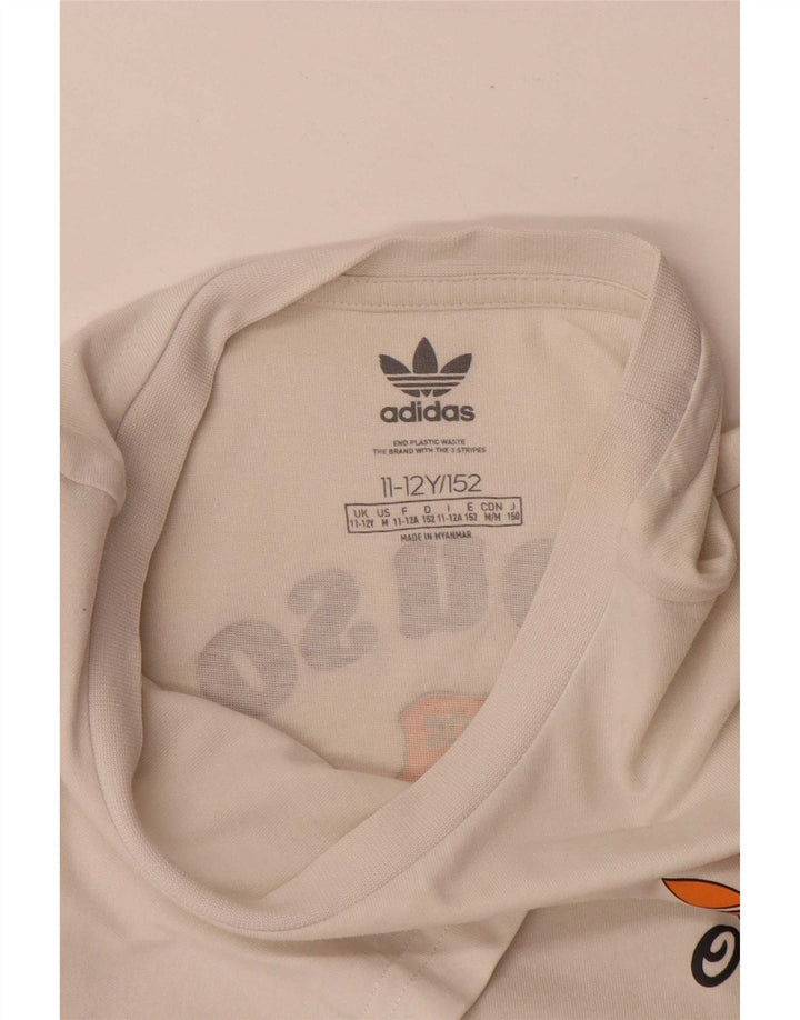 Adidas Boys Graphic T-Shirt Top 11-12 Years Λευκό
