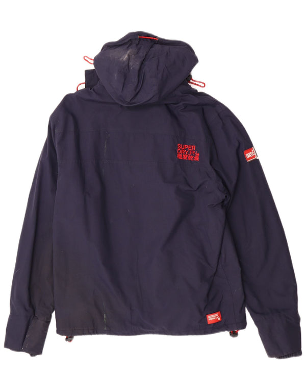 Ανδρικό μπουφάν Windcheater με κουκούλα Superdry UK 42 XL Navy Blue