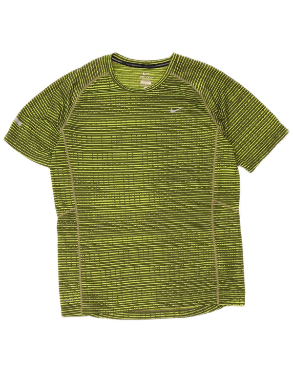 Γυναικείο μπλουζάκι Nike Dri Fit Top 14 μεσαίο πράσινο ριγέ πολυεστέρα