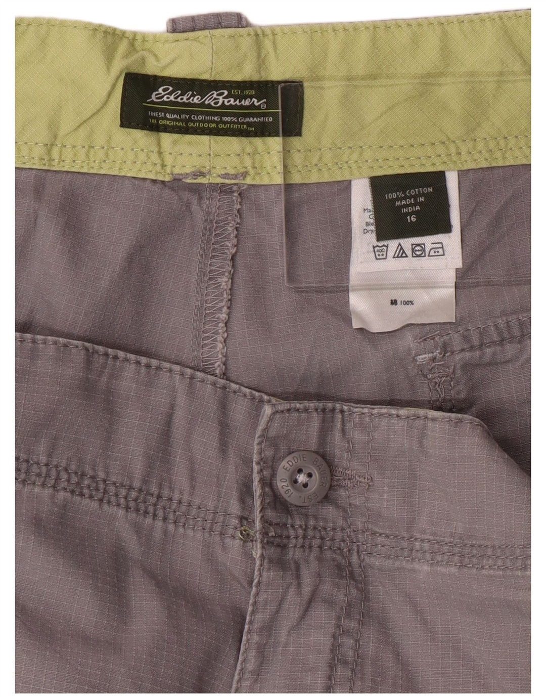 EDDIE BAUER Γυναικείο σορτς Cargo US 16 2XL W36 Γκρι βαμβακερό