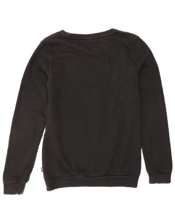 PUMA Boys Graphic Sweatshirt Jumper 13-14 Years Black Cotton