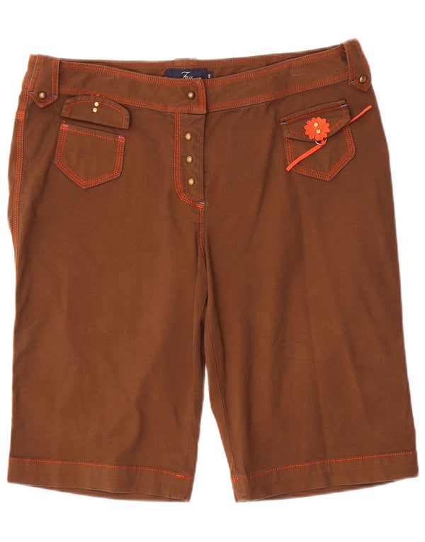 Fay Γυναικείο Casual Σορτς IT 46 Μεγάλο W32 Καφέ Βαμβακερό