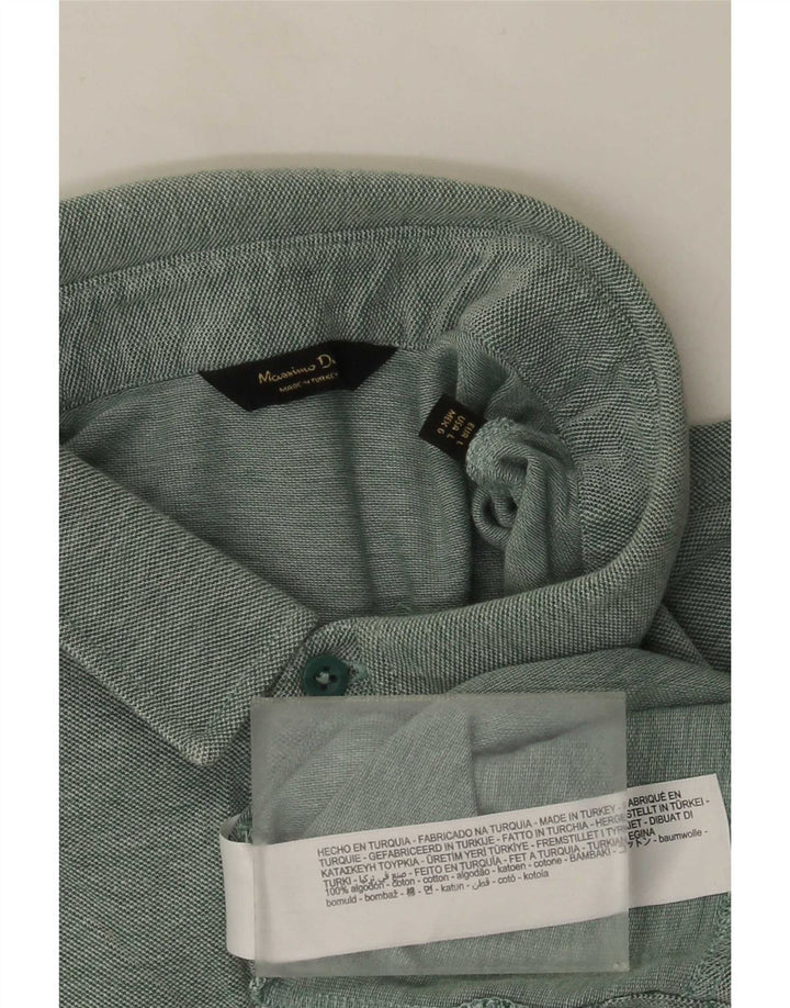 Ανδρικό πουκάμισο πόλο Massimo Dutti, μεγάλο πράσινο βαμβακερό