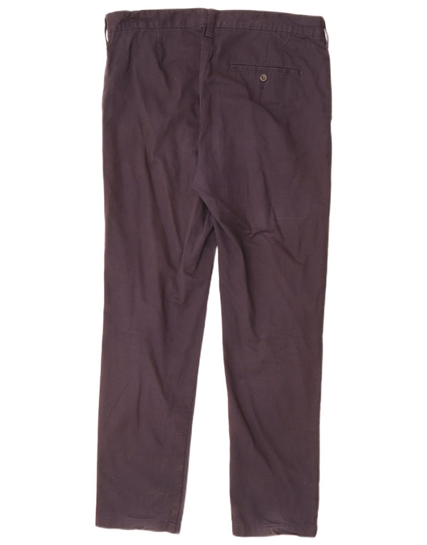 Ανδρικό κωνικό παντελόνι Chino Marks & Spencer W34 L29 Navy Blue Cotton