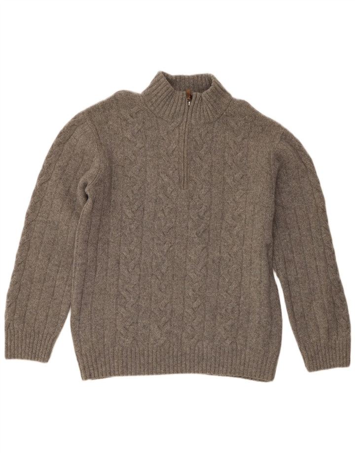 Ανδρικό πουλόβερ με φερμουάρ Gant 2XL Γκρι Μαλλί Merino