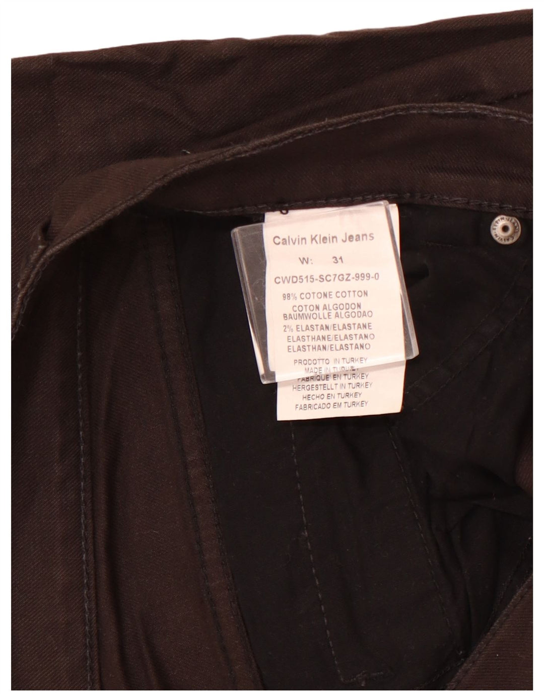 Γυναικεία βερμούδα Calvin Klein W31 Βαμβακερό μεσαίο καφέ