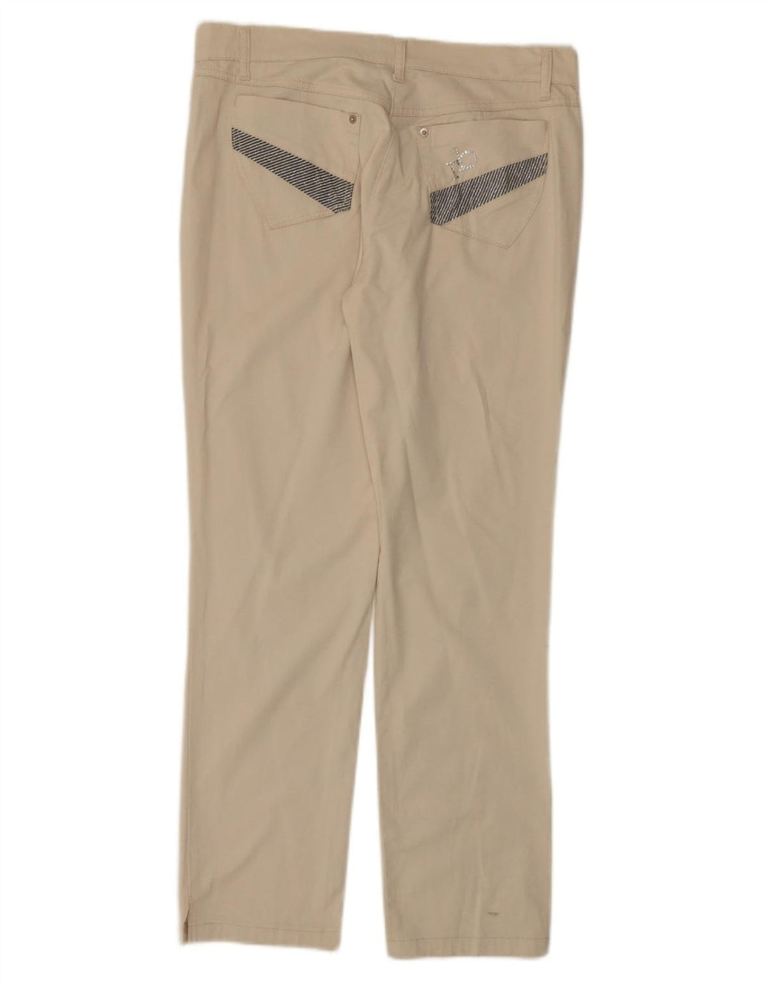 Γυναικείο ίσιο casual παντελόνι ROCCOBAROCCO IT 46 Large W34 L30 Beige