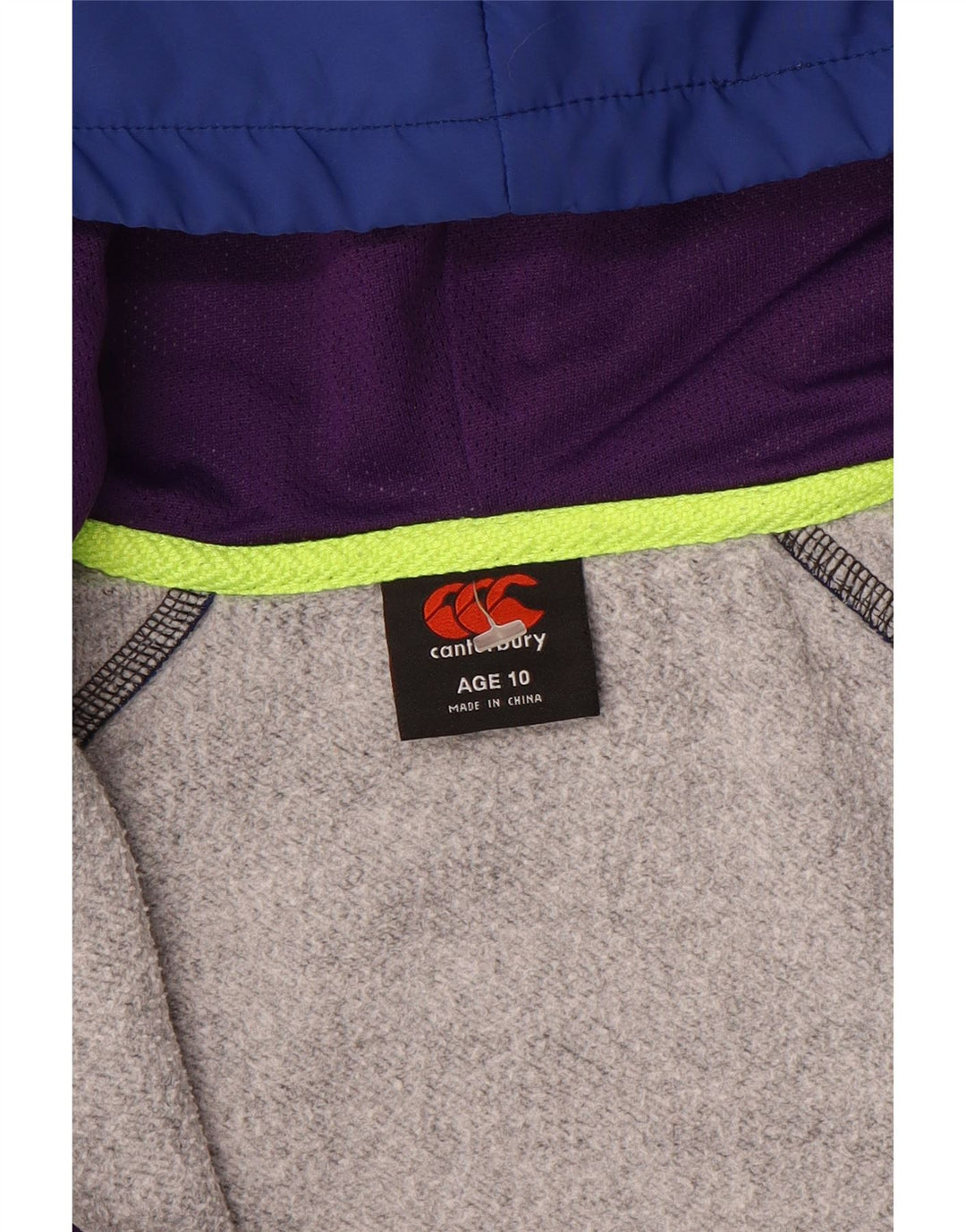 CANTERBURY Boys πουλόβερ με κουκούλα με φερμουάρ 9-10 ετών γκρι χρώμα