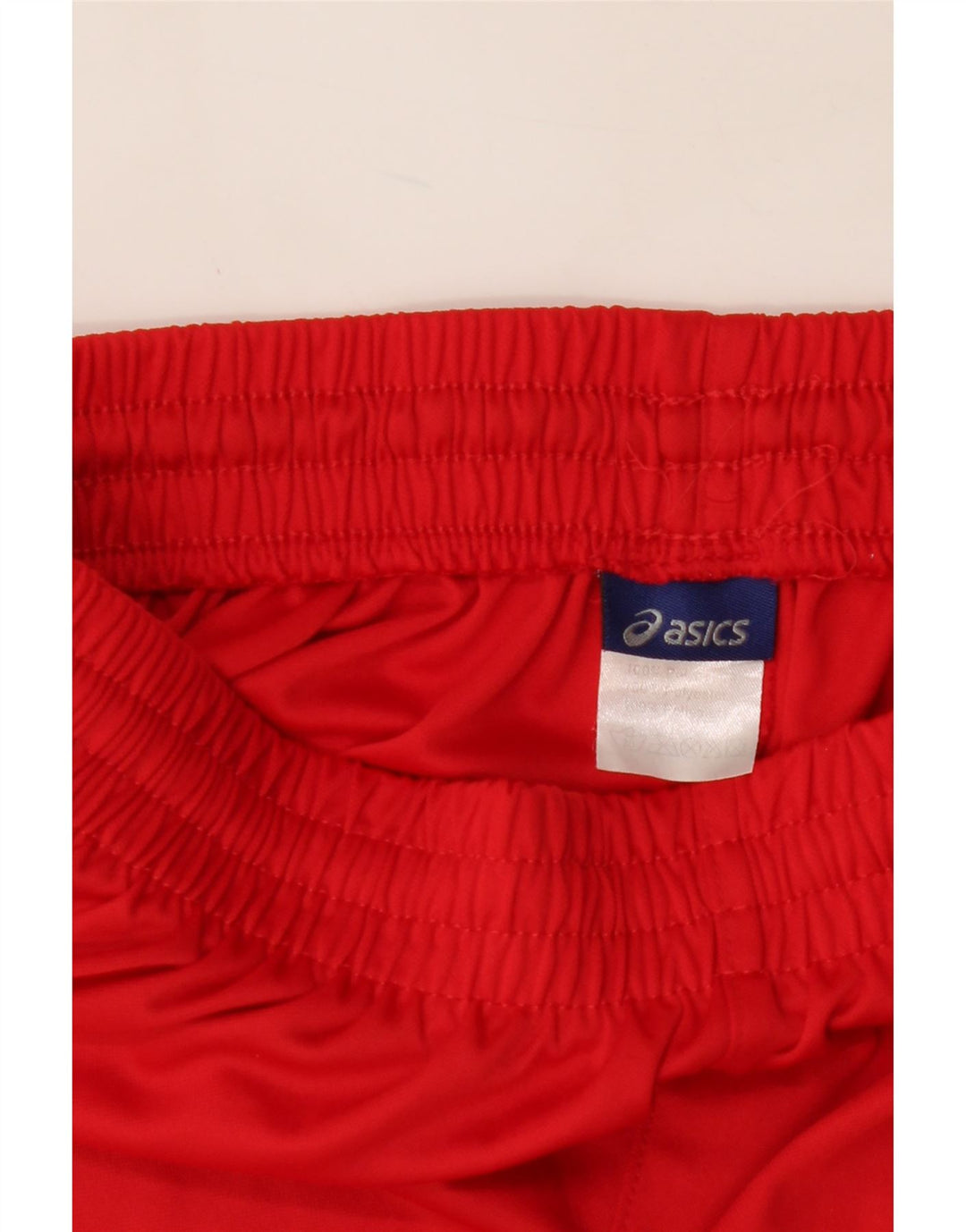 ASICS Mens Sport Shorts XL Red Colourblock Polyester Vintage Asics and Second-Hand Asics from Messina Hembry 